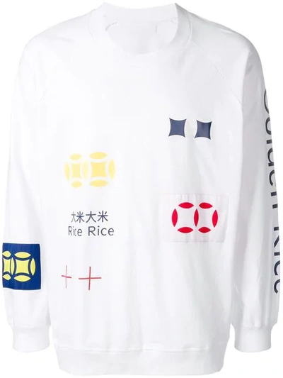 Shop Aa Spectrum Golden Rice Sweatshirt In White