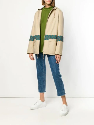 Shop Anglozine Pause Windbreaker In Neutrals