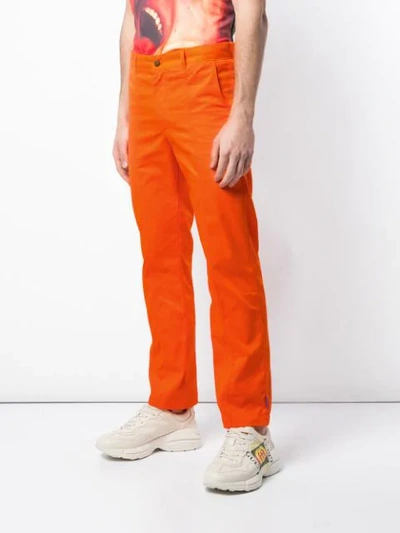 Shop Anton Belinskiy Slim-fit Trousers In Orange