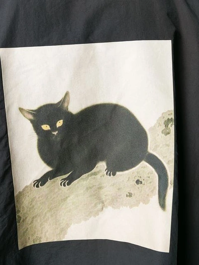 Shop Yuiki Shimoji Cat Motif Windbreaker In Black