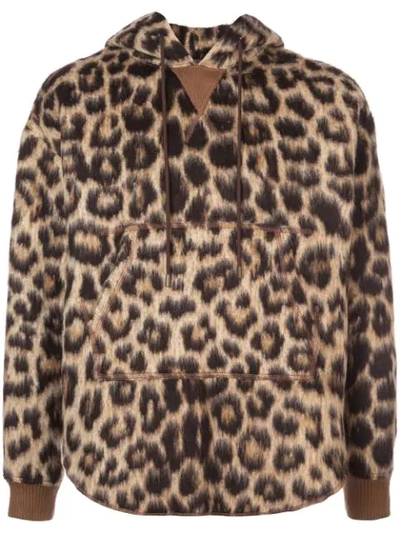 Shop R13 Leopard Hoodie In Multicolour