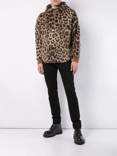 Shop R13 Leopard Hoodie In Multicolour