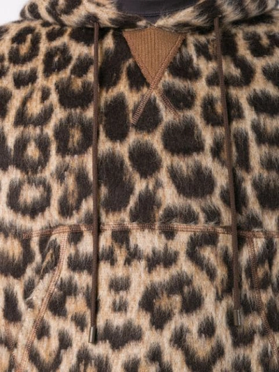 Shop R13 Leopard Hoodie In Multicolour