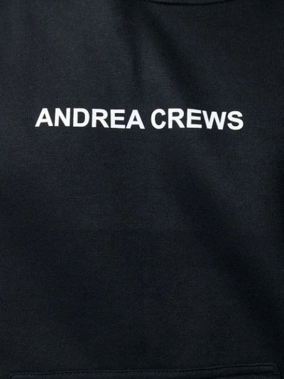 Shop Andrea Crews Logo Hoodie - Black
