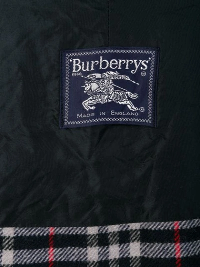 Shop Burberry Vintage Double Breasted Trenchcoat - Blue