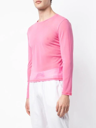 ANTON BELINSKIY SKINNY LONGSLEEVED T-SHIRT - 粉色