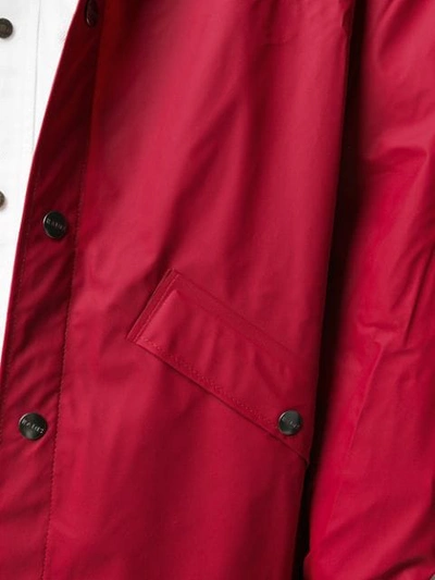 Shop Rains Water-resistant Hooded Coat In Red