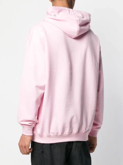 Shop Famt 'usually Dressed In Black' Printed Hoodie In Pink