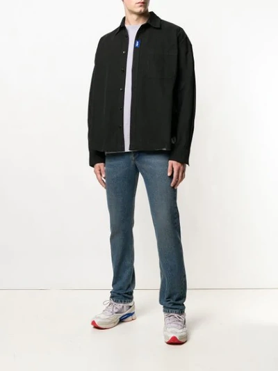 Shop Ader Error Oversized Shirt - Black