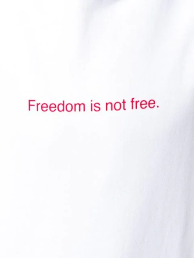 Shop Famt 'freedom Is Not Free' Hoodie In White