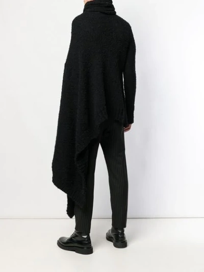 Shop A New Cross Single Sleeve Poncho - Black