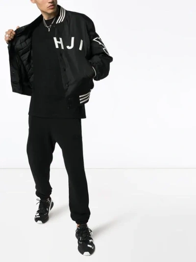 Shop Y-3 Yohji Embroidered Bomber Jacket - Schwarz In Black