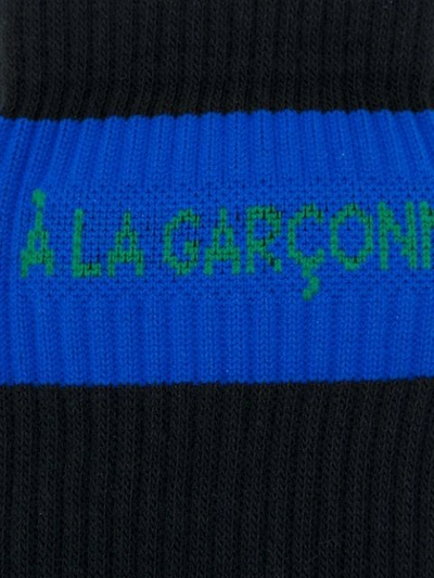 Shop À La Garçonne Striped Socks In Blue