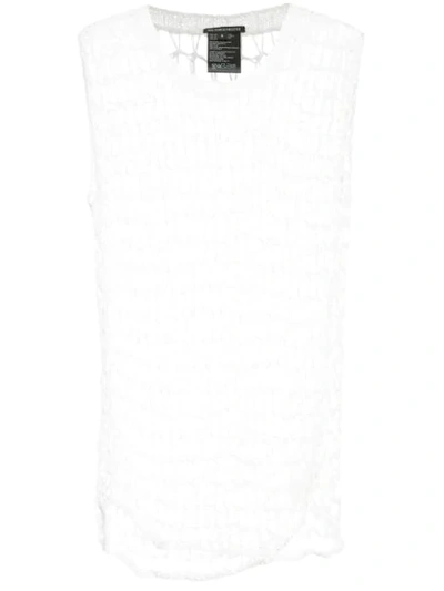 Shop Ann Demeulemeester Open Knit Tank Top In White