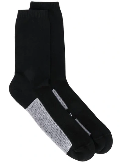 Shop Rick Owens Panelled Socks In Black