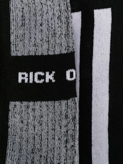 RICK OWENS 拼接针织袜 - 黑色