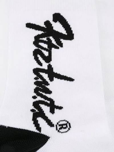 Shop Ktz Embroidered Socks In White