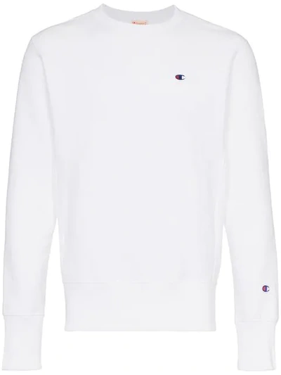Shop Champion White Reverse Weave Terry Cotton Sweatshirt