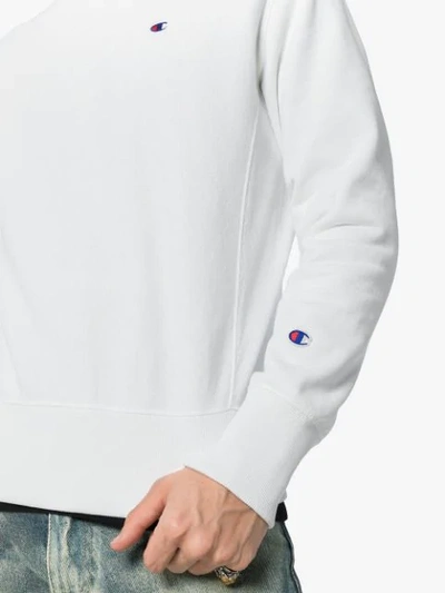 Shop Champion White Reverse Weave Terry Cotton Sweatshirt