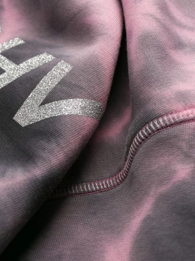 Shop Misbhv Tie-dye Logo Hoodie In Black ,pink