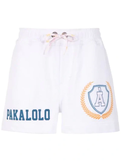 Shop Àlg X Pakalolo Track Shorts In White
