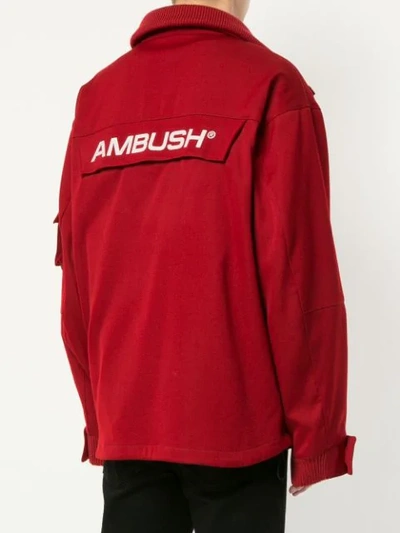 Shop Ambush Logo Printed Jacket In Red