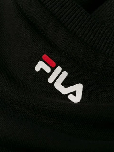 Shop Fila Logo Print Sweatshirt In Black