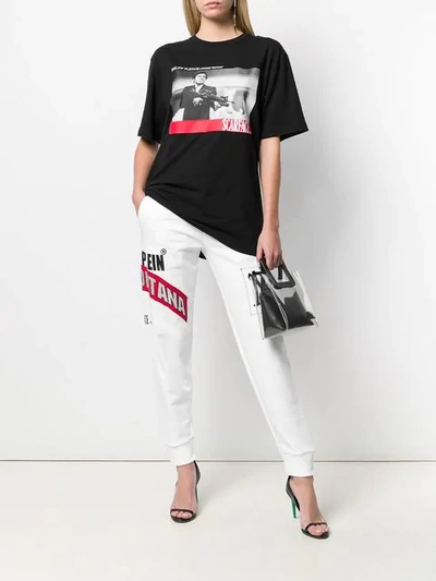 Shop Philipp Plein Scarface Track Pants In White