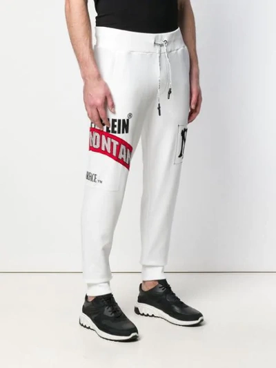 Shop Philipp Plein Scarface Track Pants In White