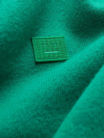 Shop Acne Studios Face Patch Cardigan In Green