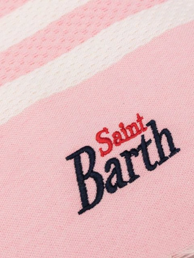 Shop Mc2 Saint Barth Striped Beach Towel In Neutrals