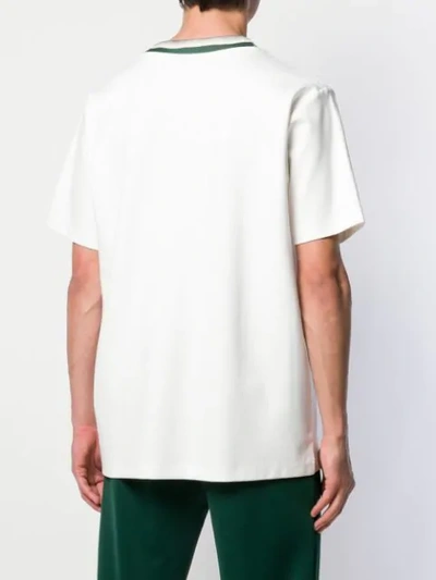 Shop Acne Studios Face Patch T-shirt In 183-optic White
