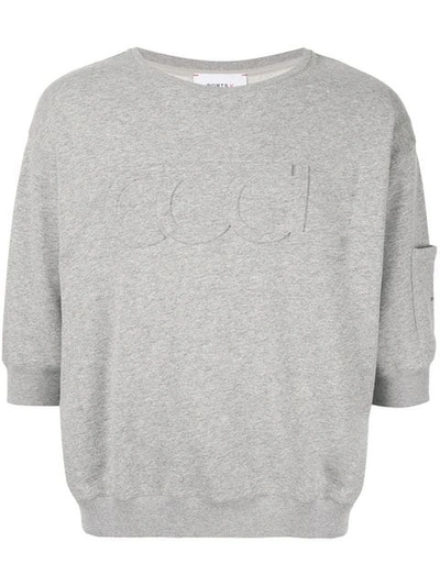 Shop Ports V Embroidered Sweater In Grey