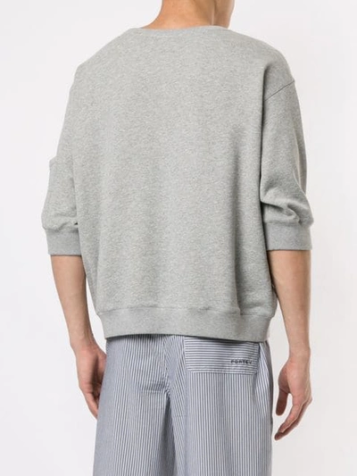 Shop Ports V Embroidered Sweater In Grey