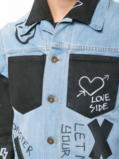 contrast panel 'Doodle' denim jacket