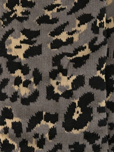 Shop Yohji Yamamoto Camouflage Intarsia Socks In Grey ,multicolour