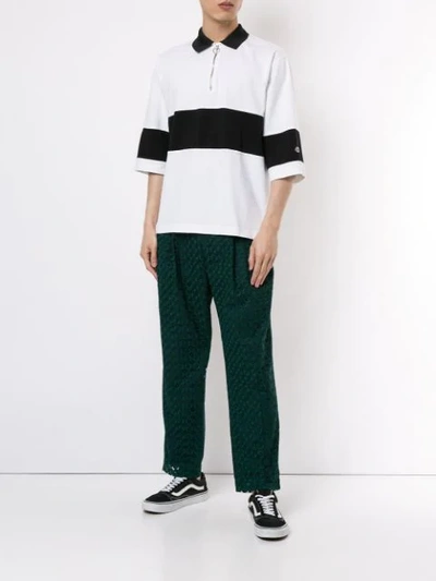 Shop Facetasm Lace Patterned Trousers - Green