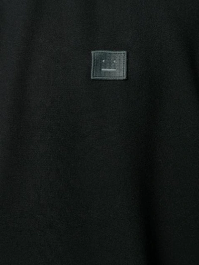 Shop Acne Studios T-shirt Mit Gesicht-patch In Black