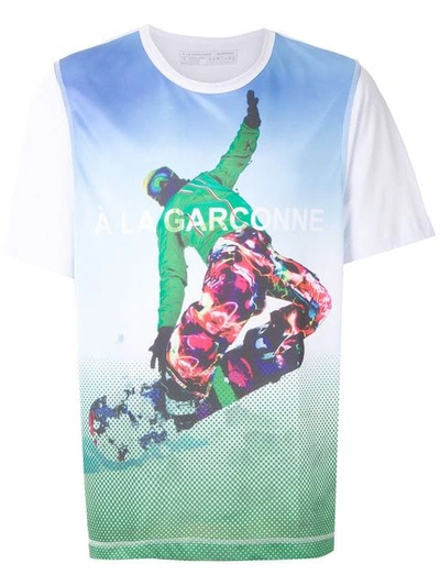 Shop À La Garçonne Garçonne + Olympikus Snowboard T-shirt In White