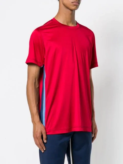 Shop À La Garçonne Side Stripe T-shirt In Red