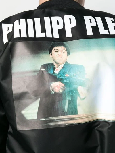 Shop Philipp Plein Scarface Bomber Jacket In Black