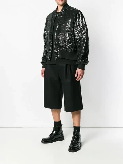 Shop Ktz Limited Edition Sequin Bomber Jacket In Black