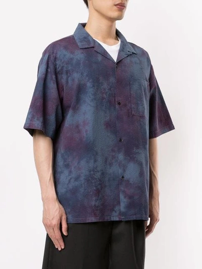 Shop Makavelic Tie-dye Print Shirt In Blue