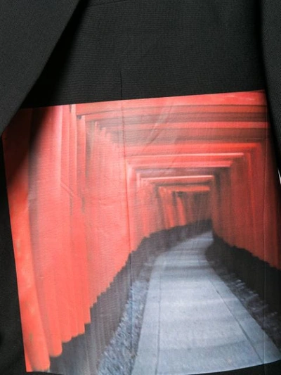 Shop Yuiki Shimoji Gates Print Patch Blazer In Black