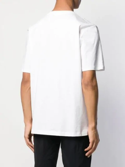 Shop Helmut Lang Globe Print T-shirt - White