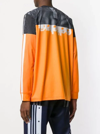Shop Adidas Originals By Alexander Wang Mesh Detail T In Orange