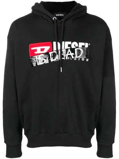 Diesel 'is Dead' Printed Hoodie In Black | ModeSens