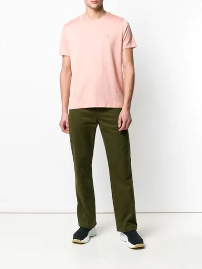 ACNE STUDIOS LOGO短袖T恤 - 粉色