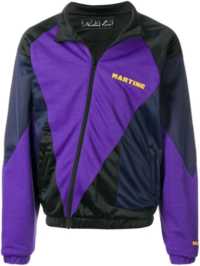 Shop Martine Rose Off-centre Zipped Jacket In Purple