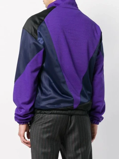 Shop Martine Rose Off-centre Zipped Jacket In Purple